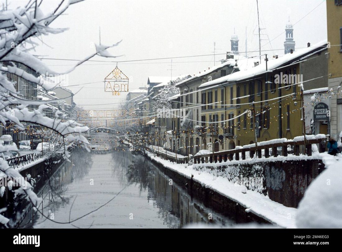 Les Navigli de Milan en hiver