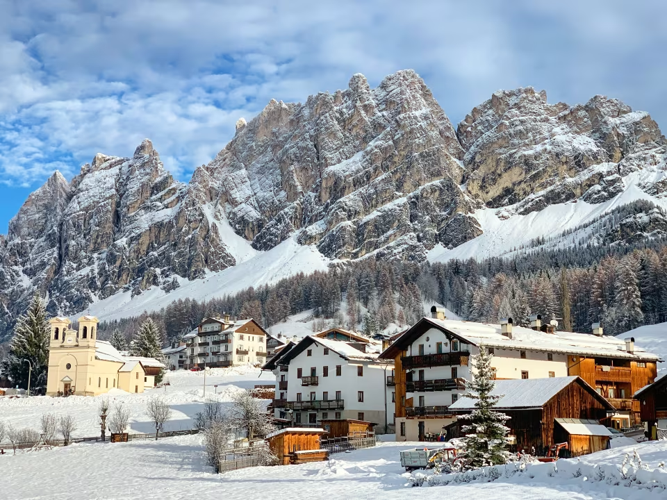Cortina d'Ampezzo sous la neige
